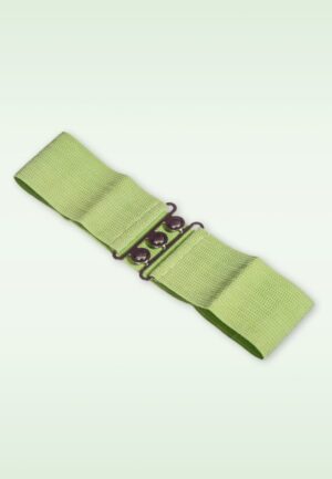 Lauren Vintage stretch riem in olijfgroen