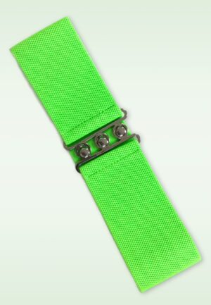 Lauren Vintage stretch riem in Halloween groen