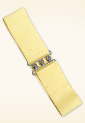 Lauren Vintage stretch riem in zachtgeel