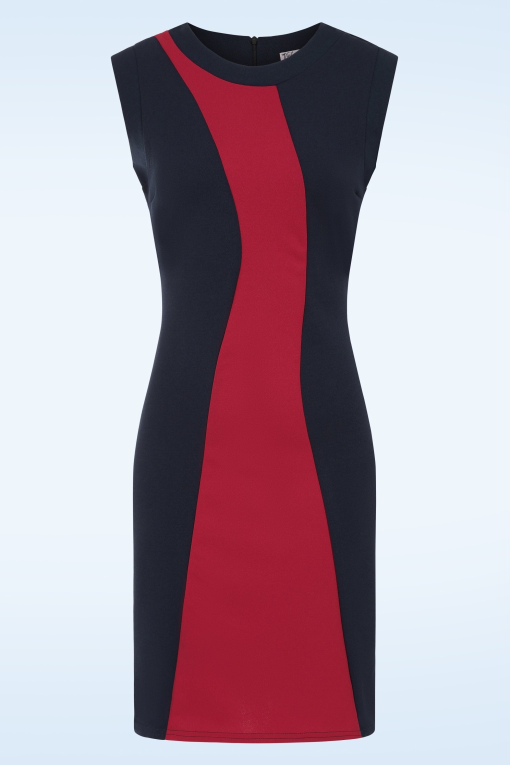 Topvintage exclusive ~ Daphne Mod jurk in navy en rood