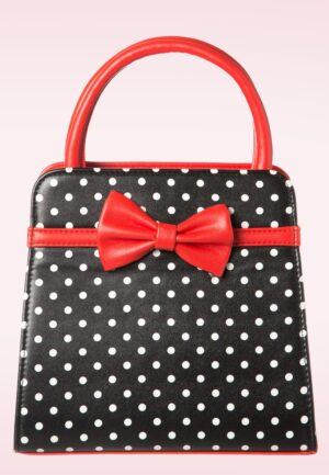 Carla Polkadot handtas in zwart en rood