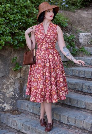 Elyne Rusti Swing Dress in Framboos