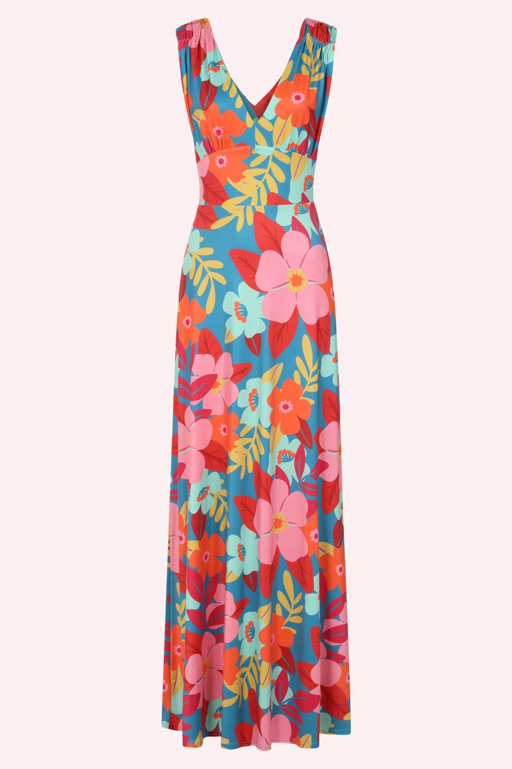 Topvintage exclusive ~ Deveny Flower maxi jurk in multi