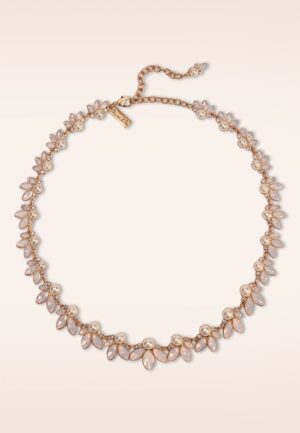 Pearly Leaves ketting in lichtroze