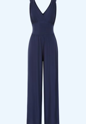 Topvintage exclusive ~ Marisol jumpsuit in marineblauw