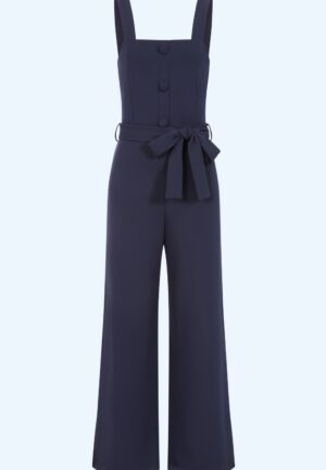 Topvintage exclusive ~ Maddy jumpsuit in marineblauw