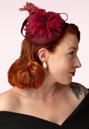 The Duchess fascinator in bordeauxrood