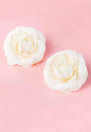 Pin-up haarclips in crème