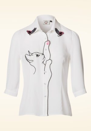 Snow Bird blouse in ivoorwit