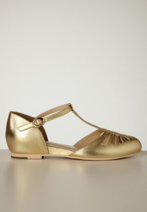 Singapore T-Strap ballerina flats in goud