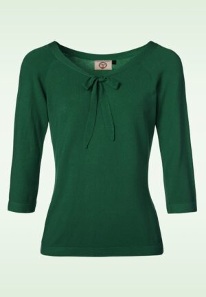 Mooie Illusion Top in flessengroen