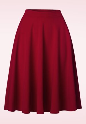 Topvintage exclusive ~ Sheila swingrok in wijnrood
