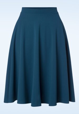 Topvintage exclusive ~ Sheila swingrok in petrol blauw