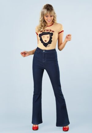Legs Eleven flared broek in denim