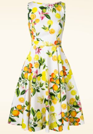 Luisa Lemon swingjurk in wit