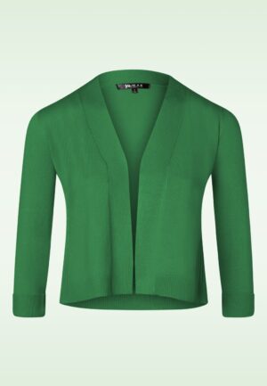 Oda vest met open voorkant in Kelly Green