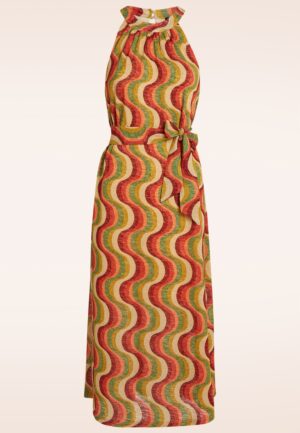 Virna Jiggy midi jurk in multi
