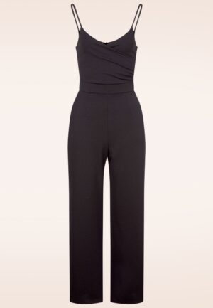 Topvintage exclusive ~ Cora jumpsuit in zwart