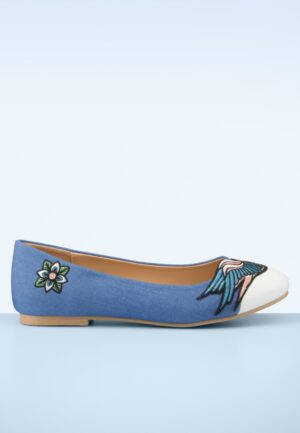 Marilou zwaluw ballerina flats in blauw