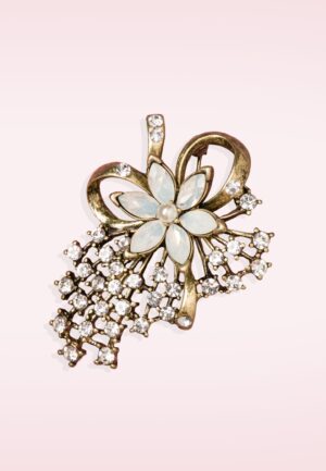 Miriam Haskell parelbroche in goud