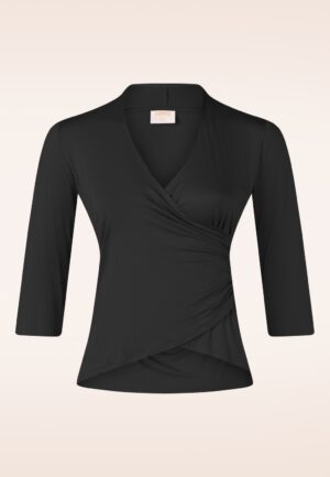 Topvintage exclusive ~ Darla top in zwart
