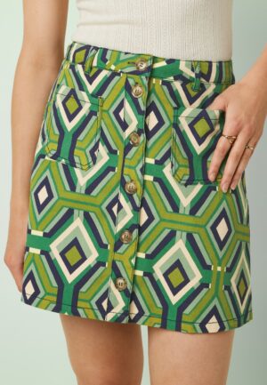 Garbo Cadiz mini rok in beacon blauw