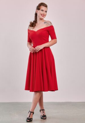 Amalia swing jurk in rood