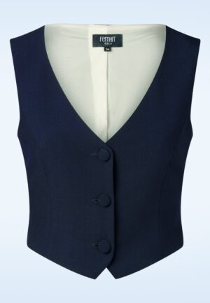 Dona gilet in marineblauw