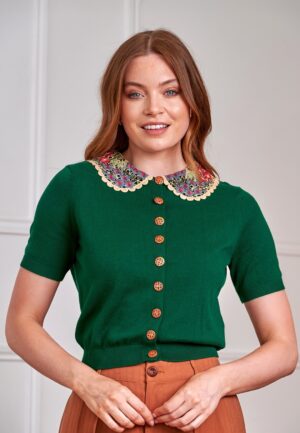 Polly Summer katoenen vest in groen