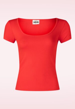 Frame Game katoenmix t-shirt in felrood