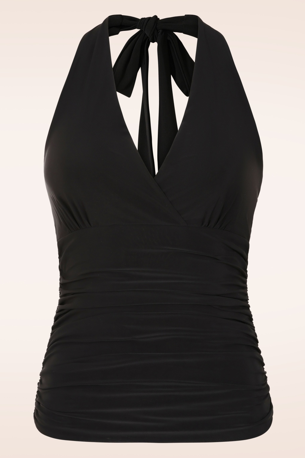 Topvintage exclusive ~ Valentina slinky haltertop in zwart