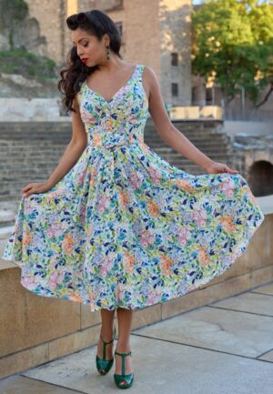 Audrey Floria swing jurk in multi