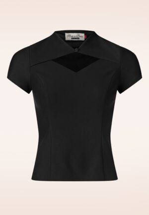 Topvintage exclusive ~ Lena top in zwart