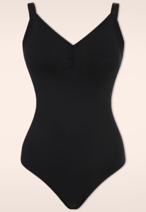 Topvintage exclusive ~ Second Skin Support bodysuit in zwart