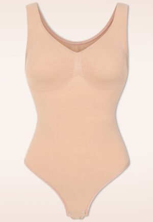 Topvintage exclusive ~ Hourglass Define Shaping string bodysuit in beige