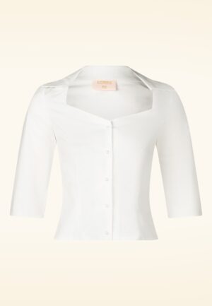 Topvintage Exclusive ~ Katty blouse in wit