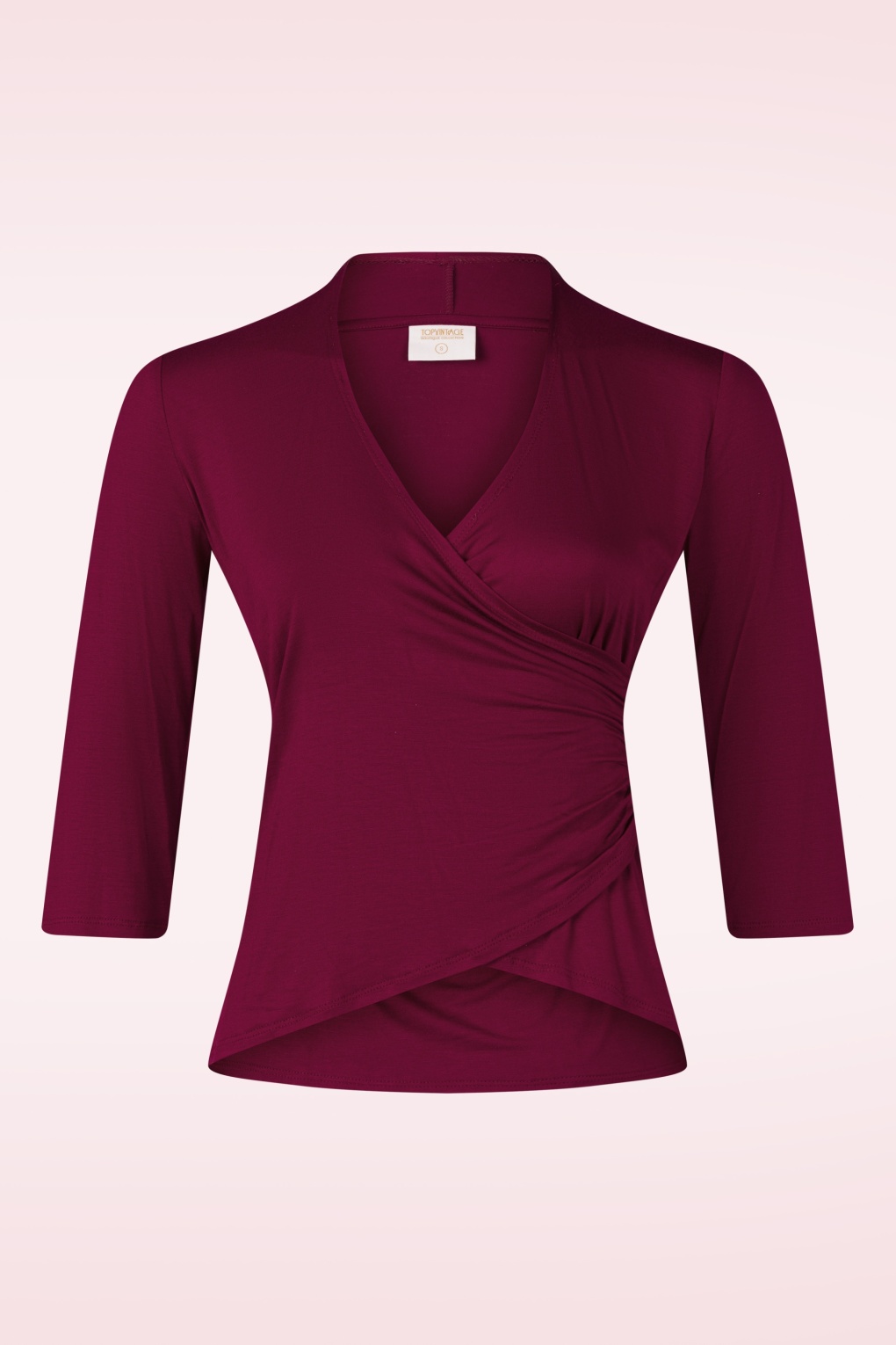 Topvintage exclusive ~ Darla top in bordeauxrood