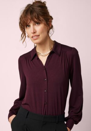 Carina Viscose Light blouse in porto rood