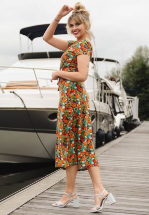 Sally Puerto midaxi jurk in strong blauw