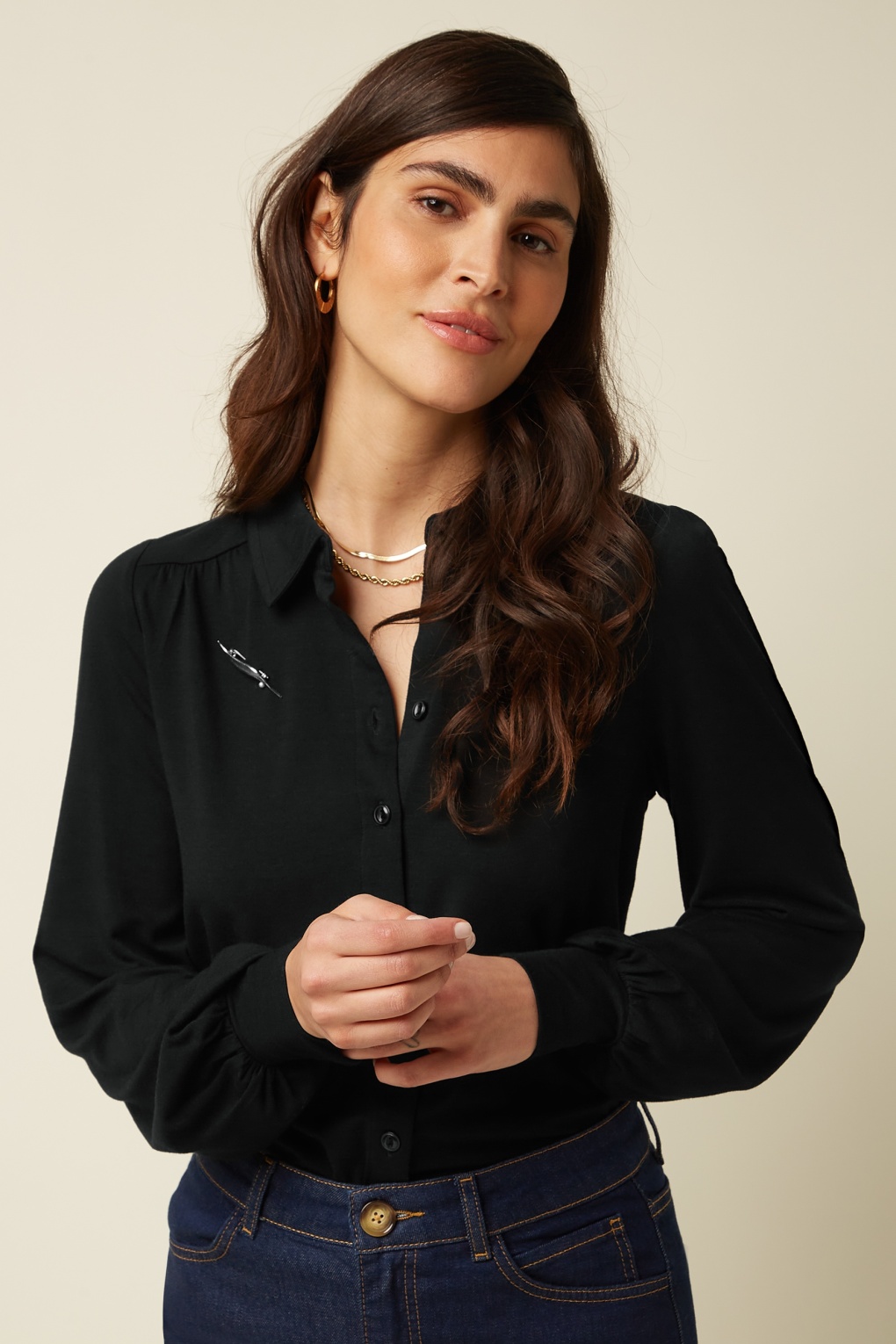 Carina Tulum blouse in zwart