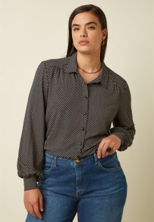 Carina Piper blouse in inktblauw