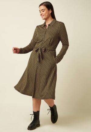Sheeva Turi jersey jurk in zwart