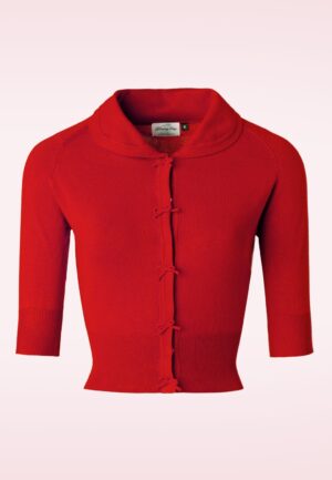 April vest met strik in rood